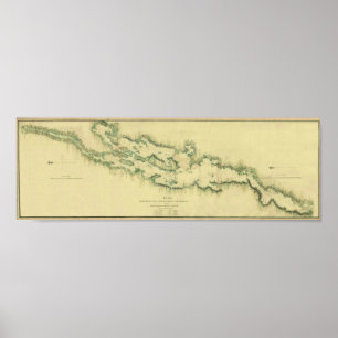 Diagramm 1779 von See Champlain Poster