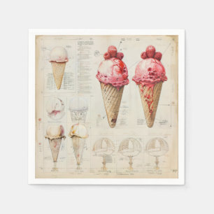 Diagramm der Eiscreme Serviette