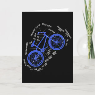 Diagramm der Fahrradteile für Mountainbiking Techn Karte