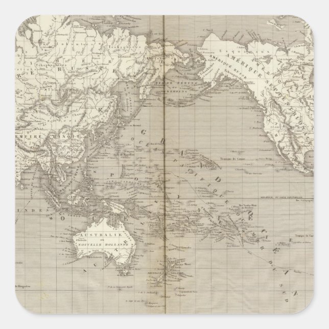 Diagramm der Planeten des Sonnensystems Quadratischer Aufkleber (Vorderseite)