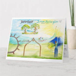 Diagramm der Reise; Yahrzeit Karte