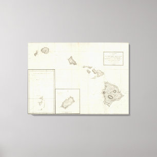 Diagramm der Sandwich-Inseln Leinwanddruck