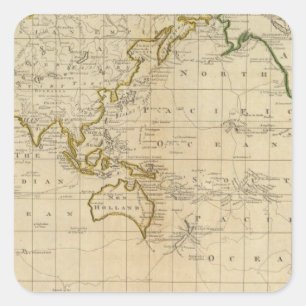 Diagramm der Welt Quadratischer Aufkleber