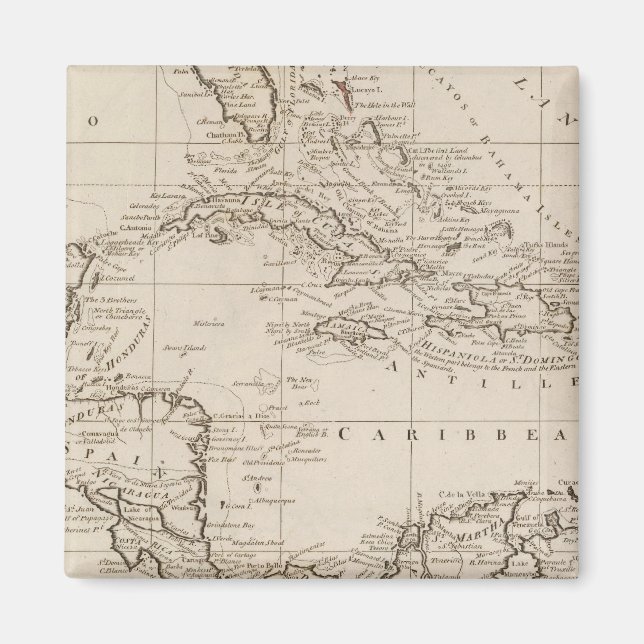Diagramm der Westindischen Inseln Magnet (Vorne)