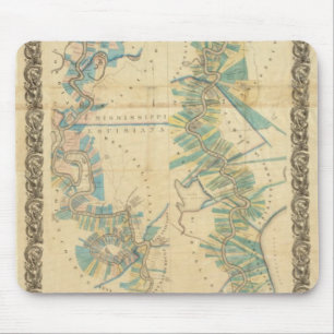 Diagramm des Unterlauf des Mississippi Mousepad