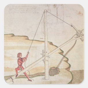 Diagramm einer Methode zur Wasserversorgung Quadratischer Aufkleber