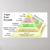 Diagramm einer Veganen Ernährungspyramide