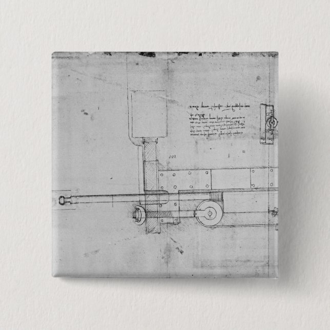 Diagramm eines mechanischen Bolzens Button (Vorderseite)