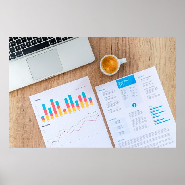 Diagramm Finanzdaten Poster (Vorne)