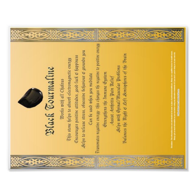 Diagramm für die Eigenschaften des Schwarzen Touri Fotodruck (Vorne)