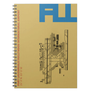 Diagramm-Notizbuch Fort- Lauderdaleflughafen-(FLL) Notizblock