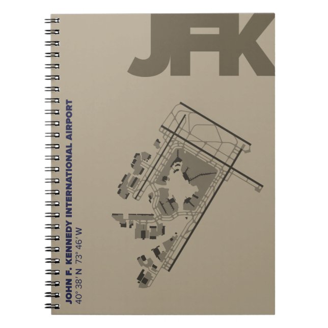 Diagramm-Notizbuch John F. Kennedy-Flughafen-(JFK) Notizblock (Vorderseite)
