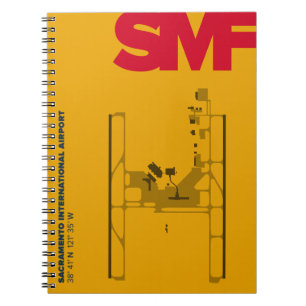 Diagramm-Notizbuch Sacramento-Flughafen-(SMF) Notizblock