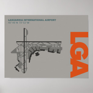 Diagramm-Plakat LaGuardia-Flughafen-(LGA) Poster