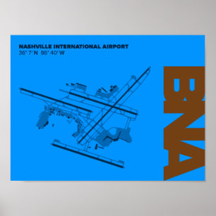 Diagramm-Plakat Nashville-Flughafen-(BNA) Poster
