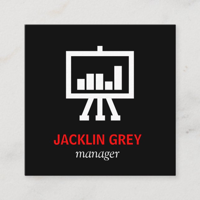 Diagramm-Symbol Quadratische Visitenkarte (Vorderseite)