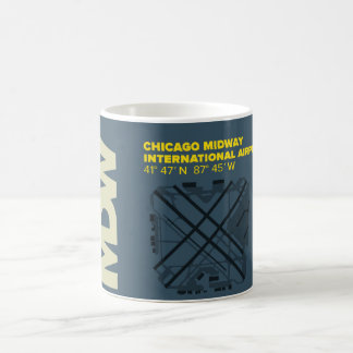 Diagramm-Tasse Chicagos mittlere Flughafen-(MDW) Kaffeetasse