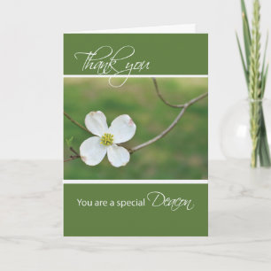 Diakon Dankeschön Blütenblume Dankeskarte