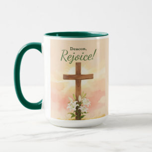 Diakon Ostern Freue dich Kreuz und Lilien Tasse