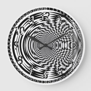 dial black clock arabesque negative spaces große wanduhr