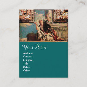 DIALECTIK, blau-grün Visitenkarte