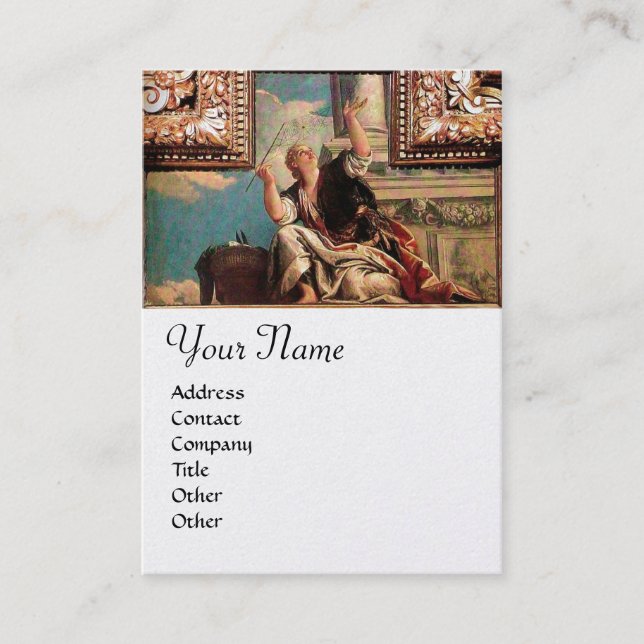 DIALECTIK, blaugrün, braun, weißes Perlpapier Visitenkarte (Vorderseite)