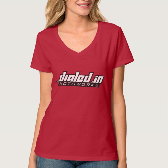 Dialekte Motoworks-Motorrad-Logo T-Shirt (Vorderseite)