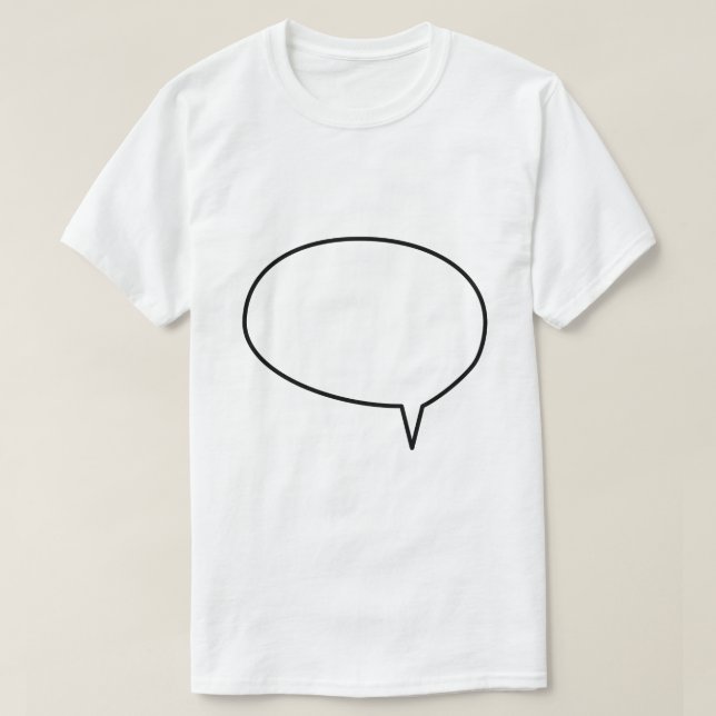 Dialogfenster-Blase T-Shirt (Design vorne)