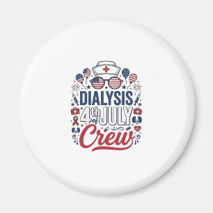 Dialyse 4. Juli Crew Krankenschwester Patriotische Magnet