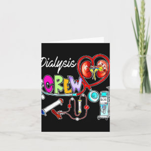 Dialyse Crew Stethoskop Herz Niere Nephrologie Karte