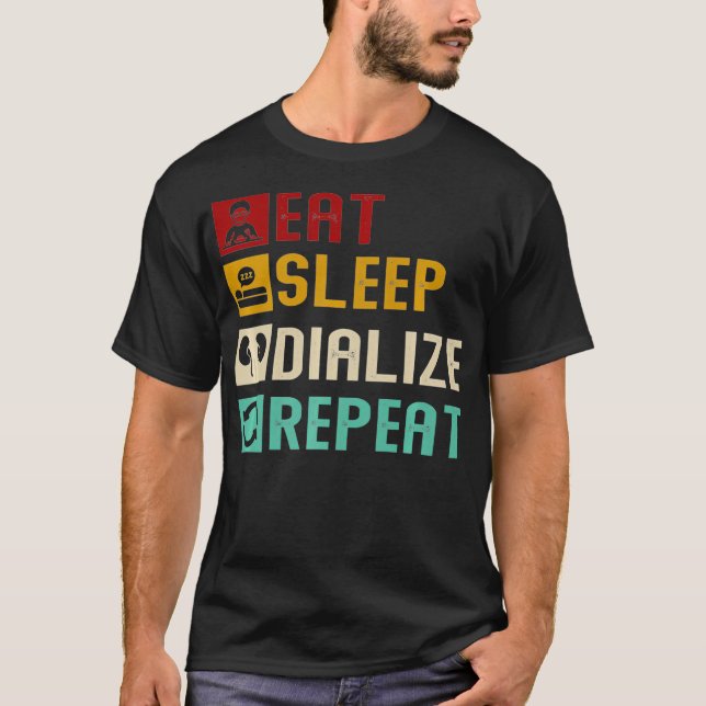 Dialyse des Coolen Diabetes mellitus beim Schlafen T-Shirt (Vorderseite)