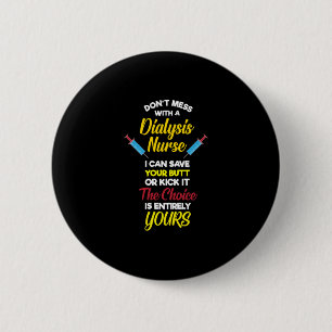Dialyse-Krankenschwester Button