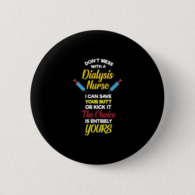 Dialyse-Krankenschwester Button (Vorderseite)
