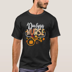 Dialyse-Krankenschwester Herbst Stethoskop Kürbis T-Shirt