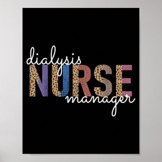 Dialyse-Krankenschwester-Manager Nephrologie Pfleg Poster