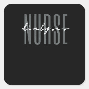 Dialyse-Krankenschwester Nephrologie Pflege 1 Quadratischer Aufkleber