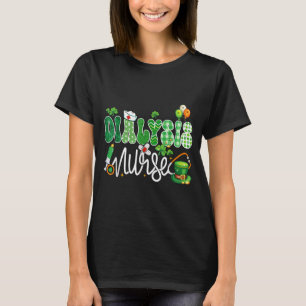 Dialyse-Krankenschwester Stethoskop Glücksklee Lus T-Shirt