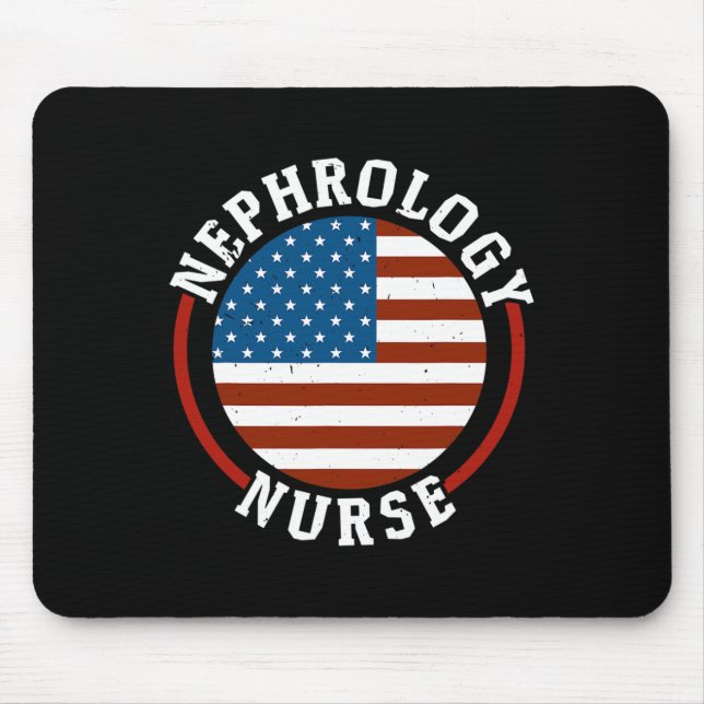 Dialyse Nurse Medikale Nierenerkrankung USA Mousepad (Vorne)