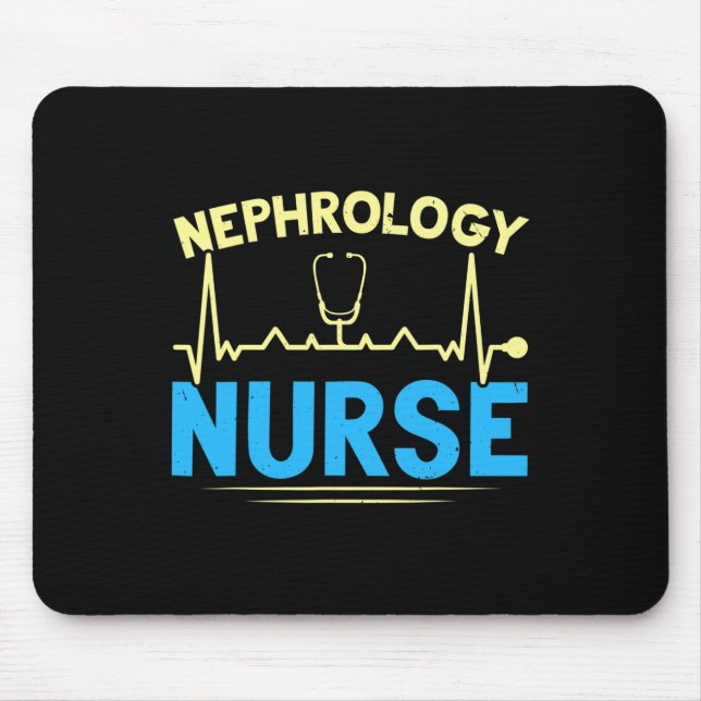 Dialyse Nurse Medizinische Nierenkrankheit Mousepad (Vorne)