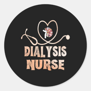 Dialyse Nurse Nephrologie Nierenerkrankung Kranken Runder Aufkleber