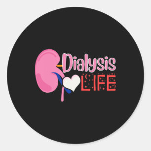 Dialyse Nurse Nephrologie Nierenerkrankung Kranken Runder Aufkleber