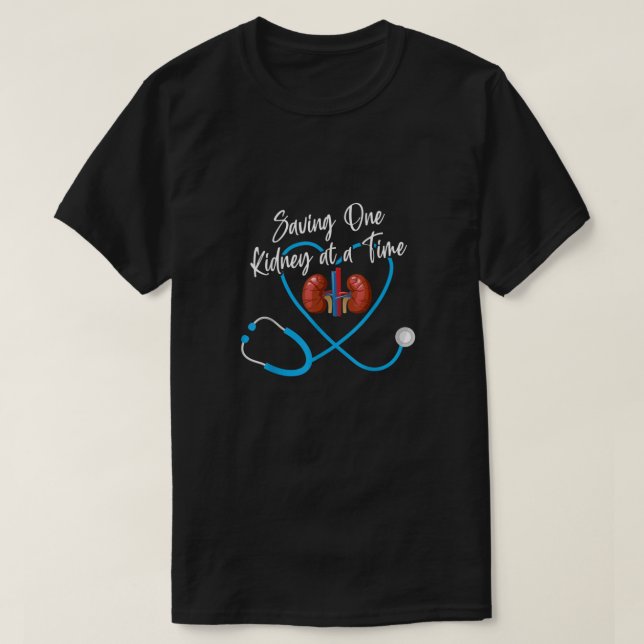 Dialyse Nurse Nephrologie Nierenerkrankung T-Shirt (Design vorne)