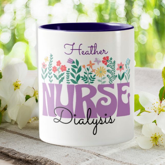 Dialyse Nurse Nephrologie Personalisiert Zweifarbige Tasse (Von Creator hochgeladen)