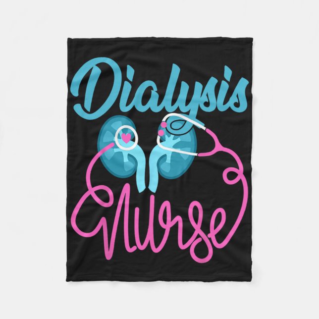 Dialyse Nurse Nephrologie Pflegeteam Dialyse Te Fleecedecke (Vorderseite)