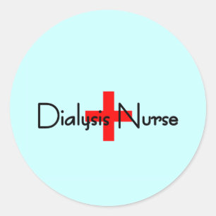 Dialyse Nurse Runder Aufkleber