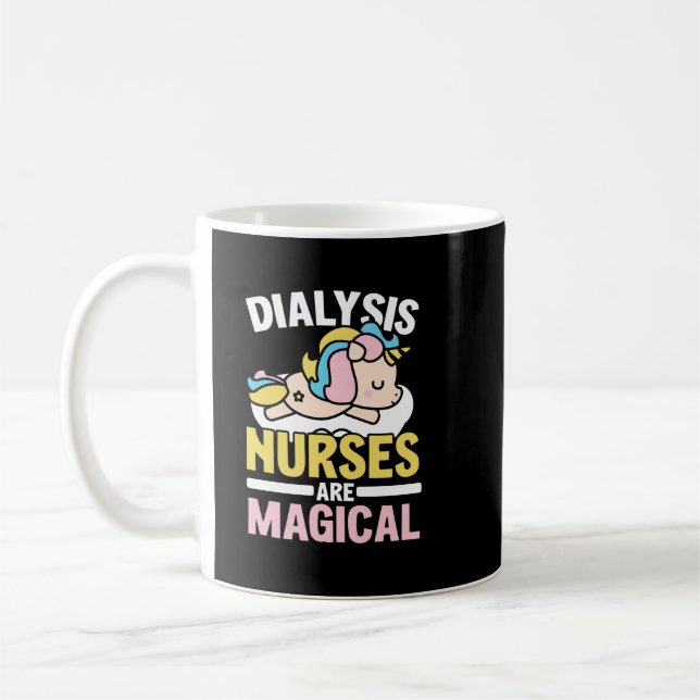 Dialyse Nurse sind magische Nierenerkrankung Einho Kaffeetasse (Links)
