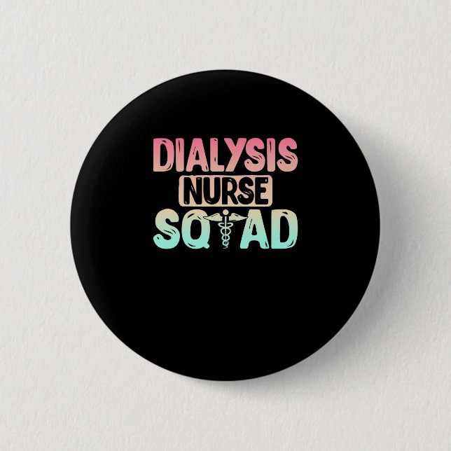 Dialyse Nursquad Niedlich Dialyse Nieren nähren Button (Vorderseite)