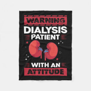 Dialyse - Patient mit einer Attitude - Nierenerkra Fleecedecke