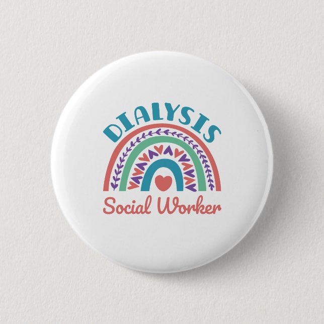 Dialyse Social Worker LCSW Renaissance Button (Vorderseite)