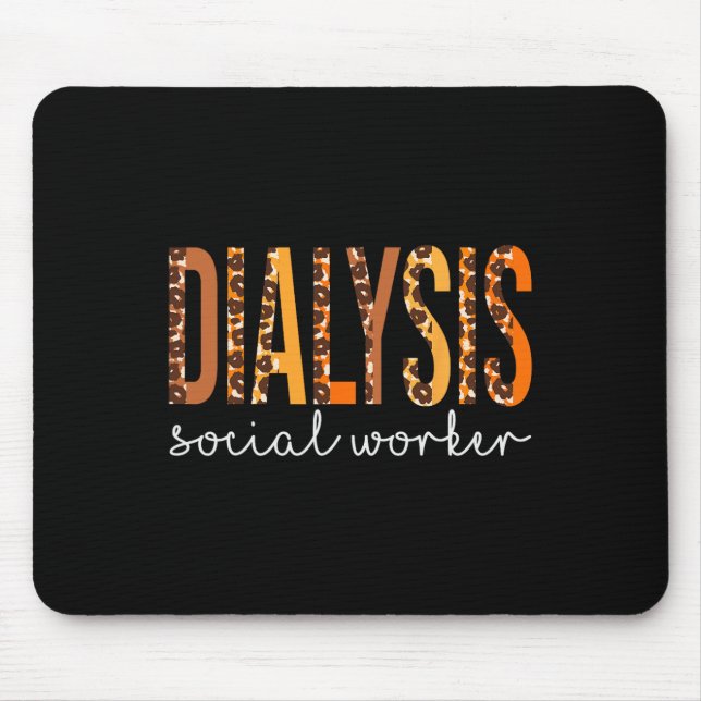 Dialyse Sozialarbeiter Leopard Herbst Thanksse Mousepad (Vorne)